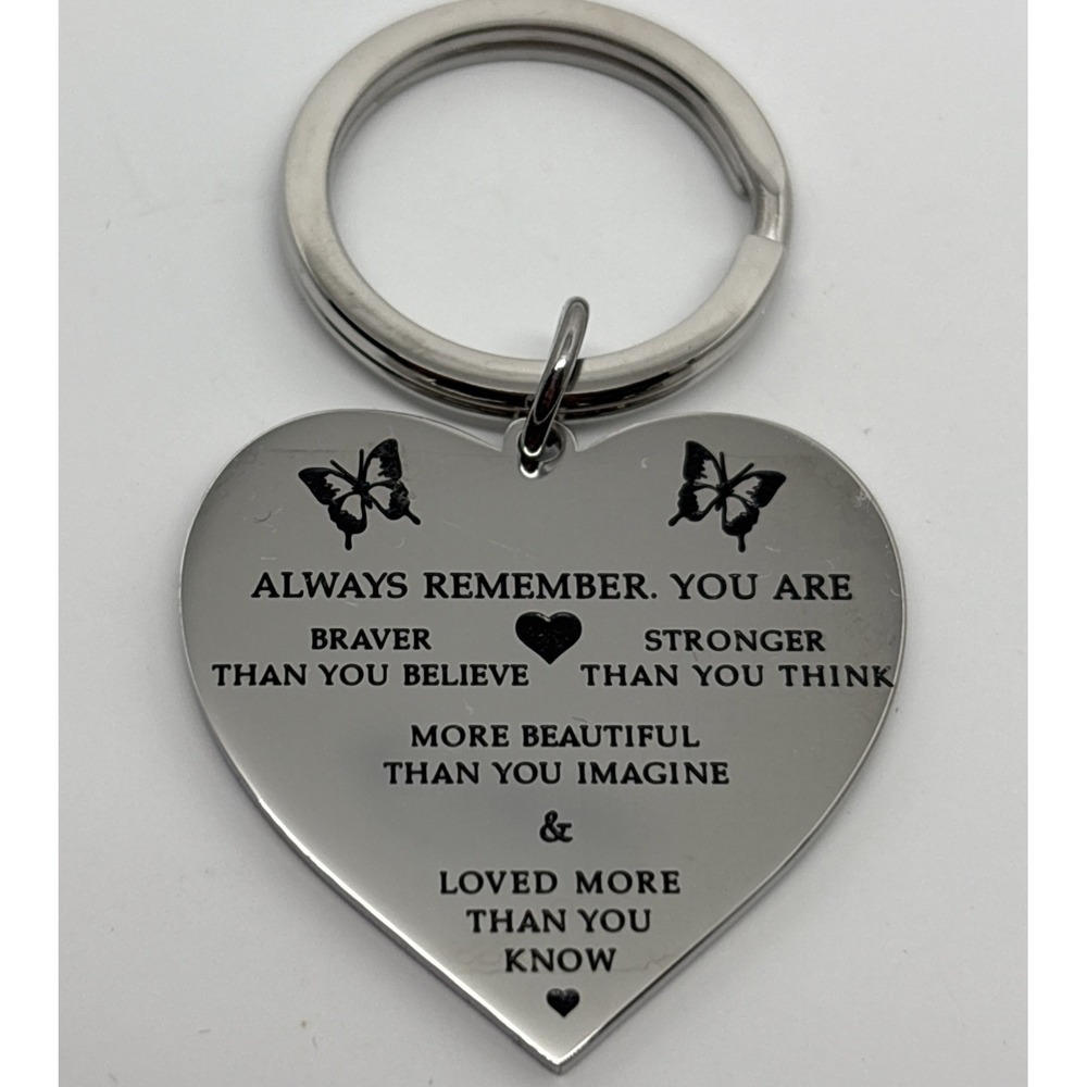 Stainless Steel Keychain Heart Best Friend‎ Gift Girlfriend Mom Sister